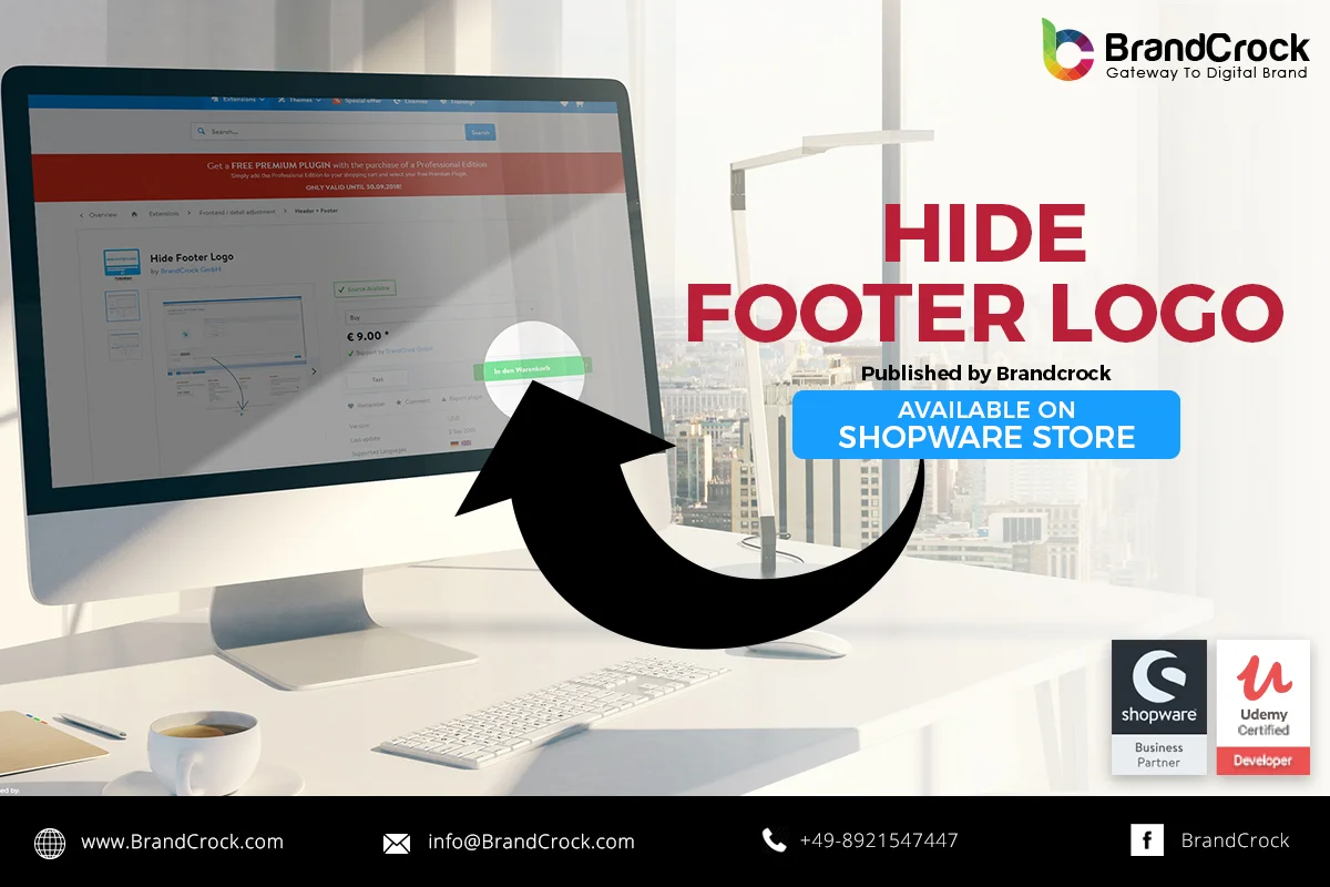 Hide Footer Logo Shopware Plugin | BrandCrock