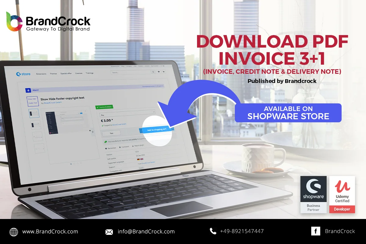 Download PDF Invoice Shopware plugin | BrandCrock