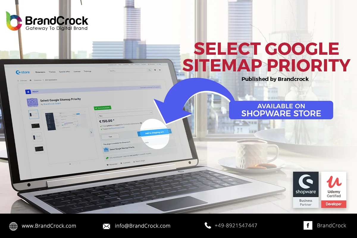 Google Sitemap Priorität Shopware 6 Plugin auswählen | BrandCrock