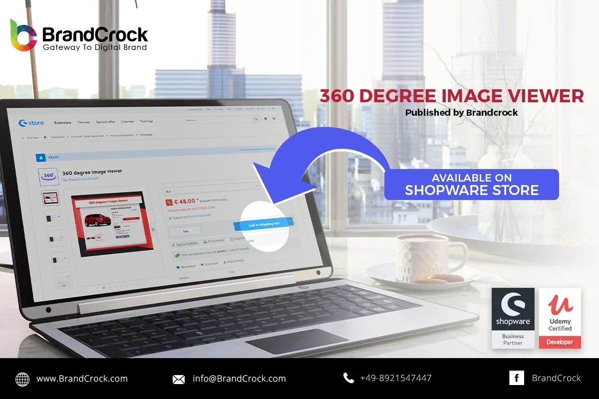 360 degree image viewer Shopware 6 Plugin | BrandCrock