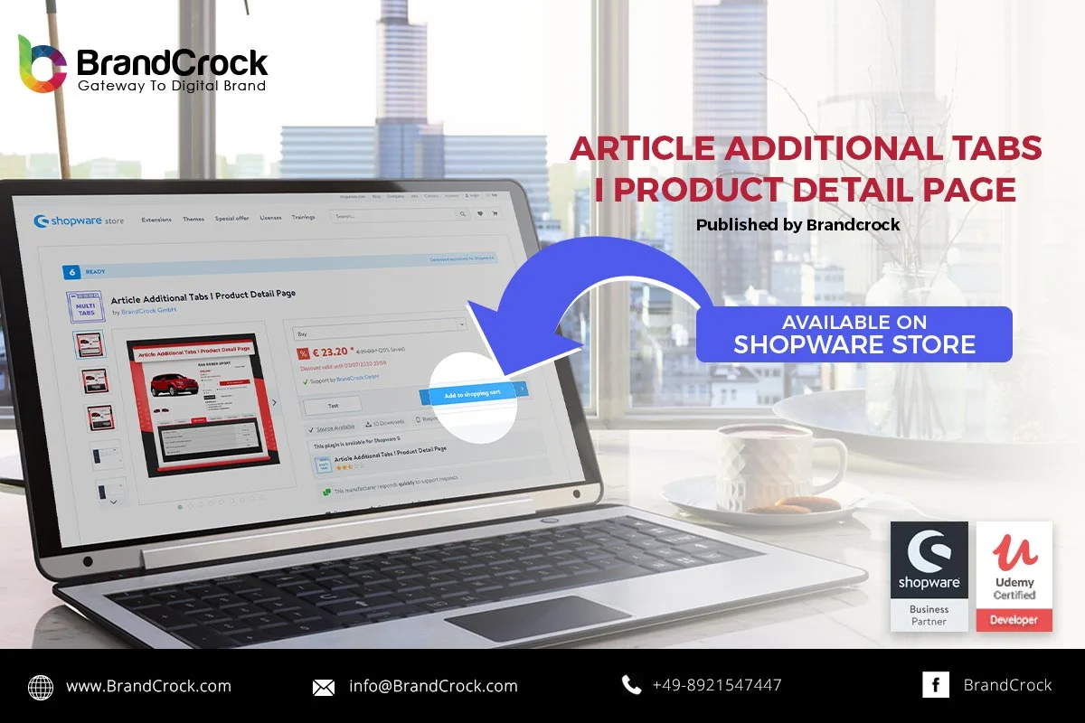Article Additional Tabs I Product Detail Page Shopware 6 plugin | BrandCrock