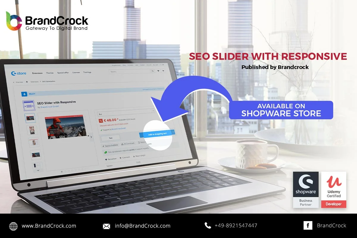 SEO Slider mit Reaktionsfähigkeit Shopware 6 Plugin | BrandCrock