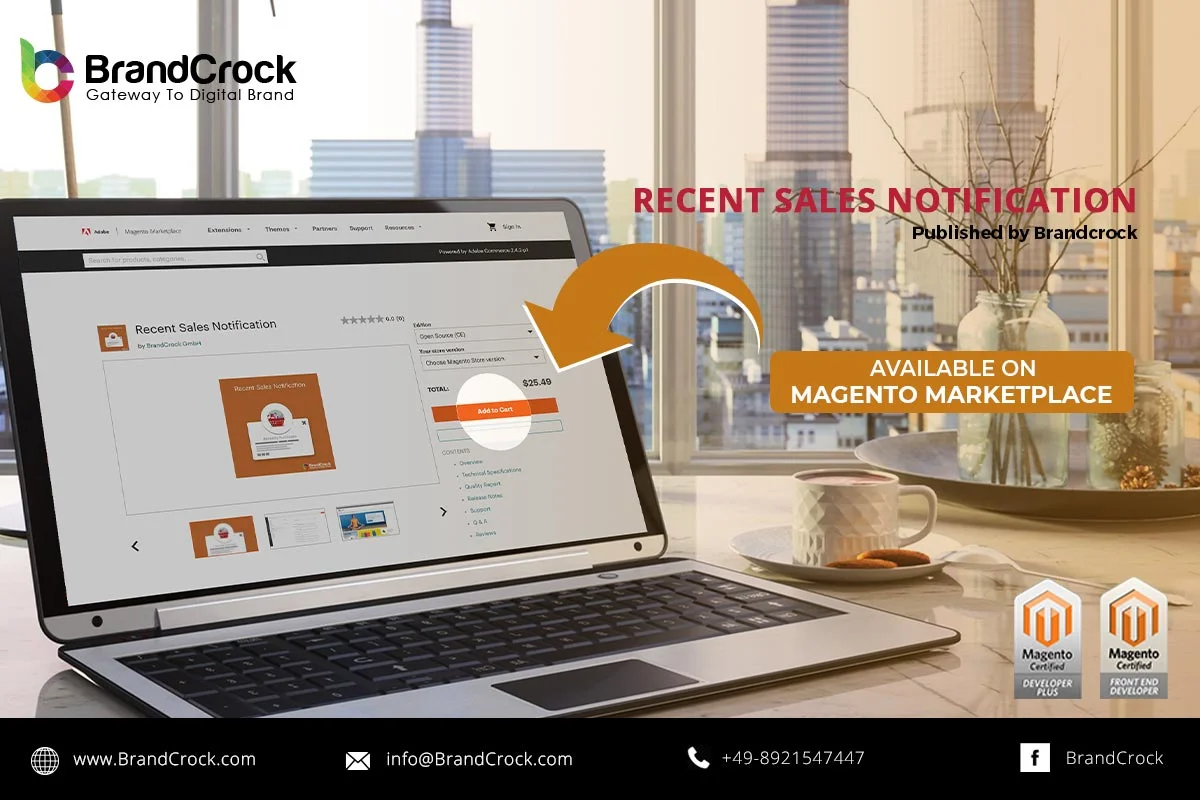 Letzte Verkäufe Benachrichtigung Plugin Magento | BrandCrock
