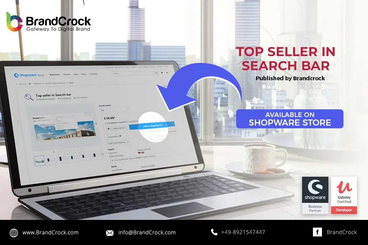 Top seller in Search bar Shopware 6 Plugin | BrandCrock