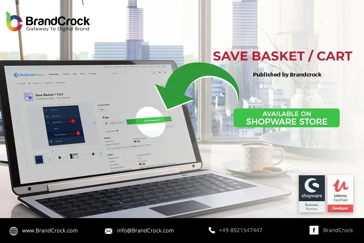 Warenkorb speichern Shopware 6 Plugin | BrandCrock