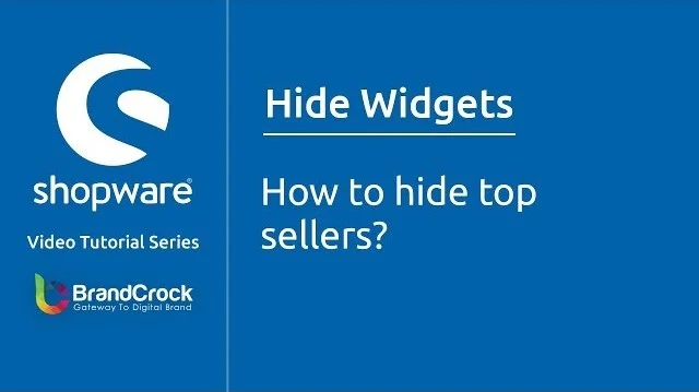 Shopware tutorials: How to hide top sellers | BrandCrock