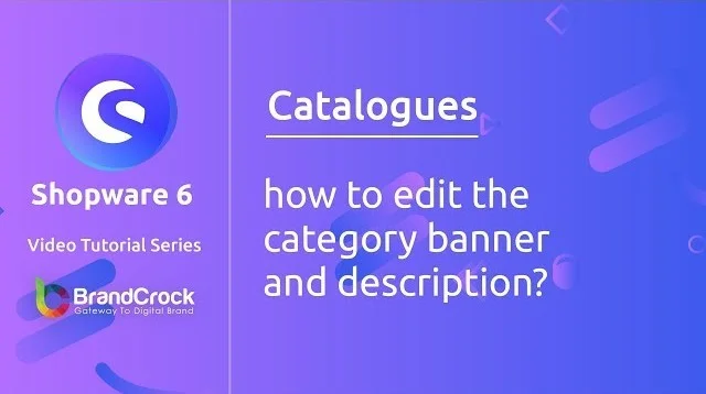 Shopware tutorials: How to edit the category banner and description | BrandCrock