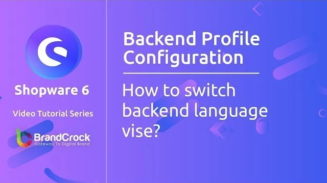 Shopware tutorials: How to Switch Backend language vise | BrandCrock